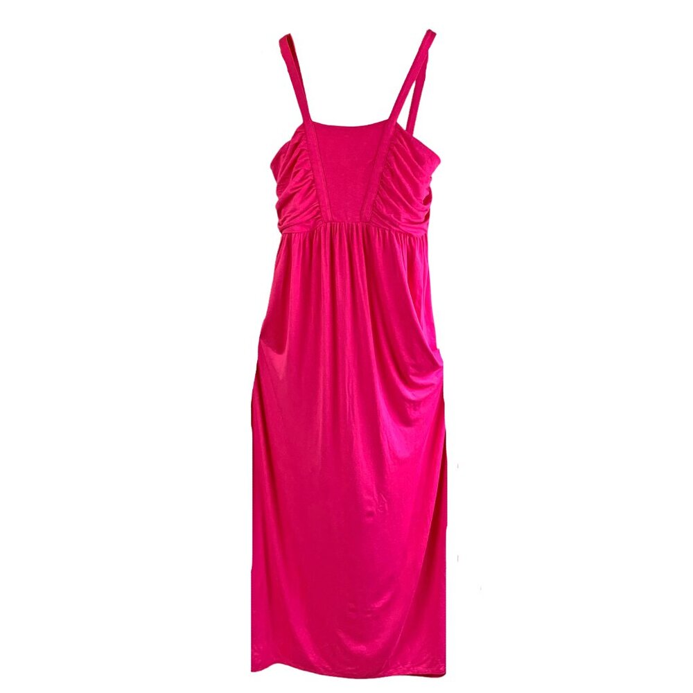 LANE BRYANT Pink Rayon Blend Maxi Sundress